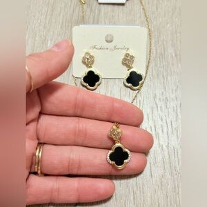 clover Necklace and Earring Set